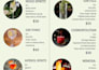design elegant restaurant, cocktail and cafe menus